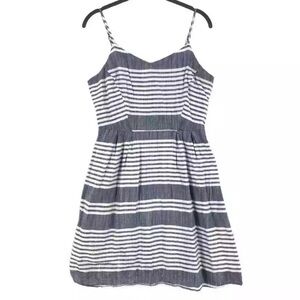 Old Navy Blue & White Striped Fit & Flare Sundress – Spaghetti Straps, Size M